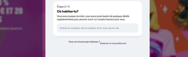 Casumo Casino souscription
